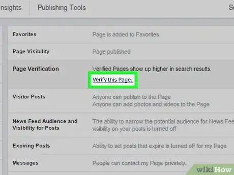 Image titled Verify Your Facebook Page Step 3