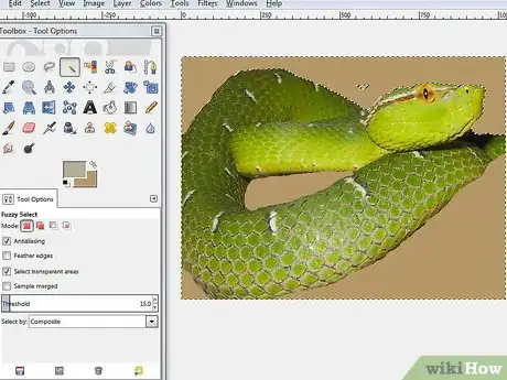 Image titled Use the Gimp Eraser Tool to Remove an Image Background Step 10