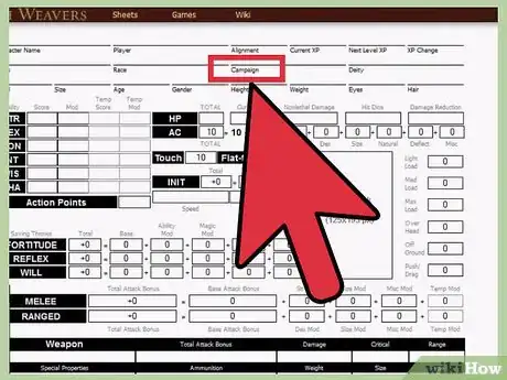 Image titled Fill Out a Character Sheet for Dungeons and Dragons 3.5 Step 10