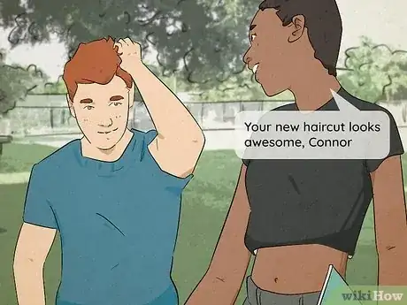 Image titled Compliment a Guy's Haircut Step 1