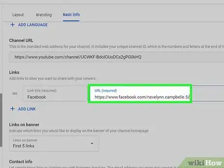 Image titled Add Links on Your YouTube Channel Art Step 8
