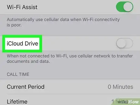 Image titled Allow iCloud to Use Cellular Data for Transfers on an iPhone Step 4