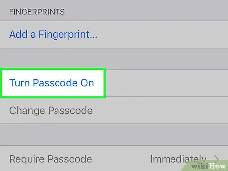 Image titled Set a Passcode on an iPhone Step 3