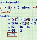 Evaluate an Algebraic Expression