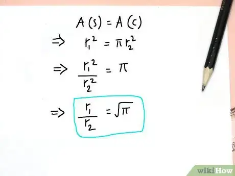 Image titled Determine a Square and Circle of Equal Area Step 4