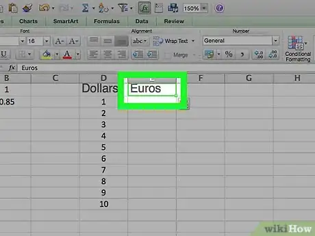 Image titled Create a Currency Converter With Microsoft Excel Step 7