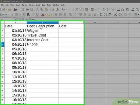 Image titled Convert a LibreOffice Spreadsheet Into a Database for Mail Merge Documents Step 3