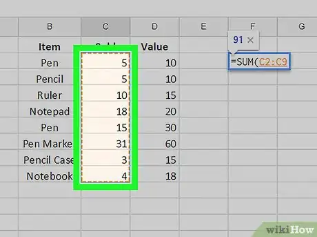 Image titled Apply a Formula to an Entire Column on Google Sheets on PC or Mac Step 5