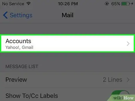 Image titled Log Out of Mail on an iPhone Step 3