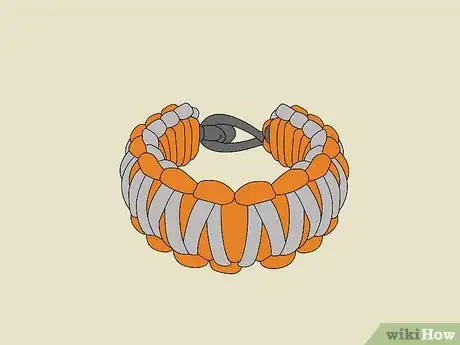 Image titled Make a Paracord 550 Bracelet Without Buckle (Cobra Stich Followed by King Cobra) Step 12