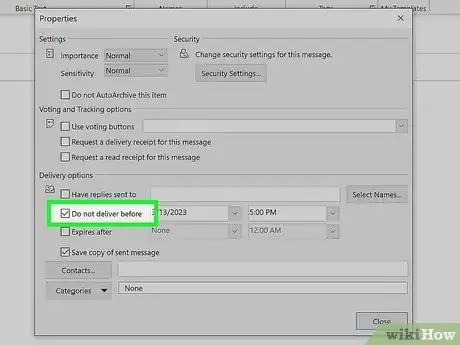 Image titled Send a Delayed Email in Outlook Step 5
