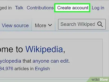 Image titled Create a Wikipedia Account Step 1