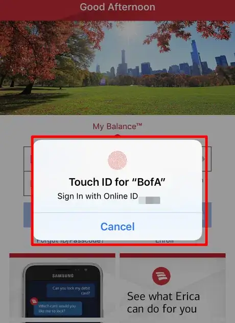 Image titled Lock and Unlock Your Bank of America Charge Card via the Bank of America Mobile App Step 2.png