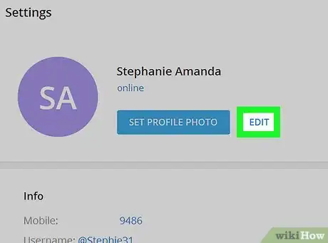 Image titled Change Your Name on Telegram on PC or Mac Step 4