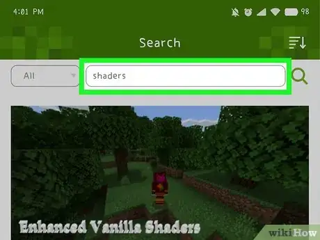 Image titled Download Shaders for Minecraft Pe Step 4