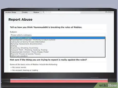 Image titled Report Someone on Roblox Step 11