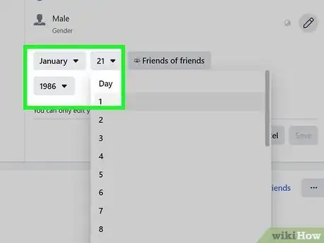 Image titled Change Your Birthday on Facebook Step 15