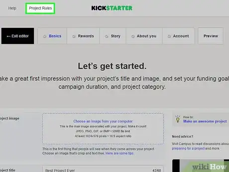 Image titled Start a Project on Kickstarter Step 3