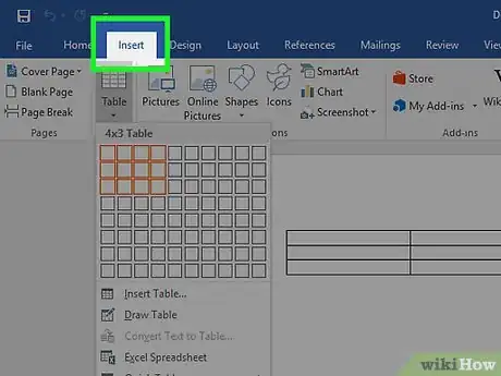 Image titled Create a Simple Table in Microsoft Word Step 3