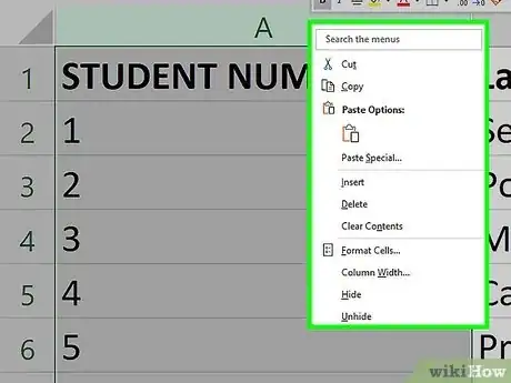 Image titled Unhide Columns in Excel Step 5