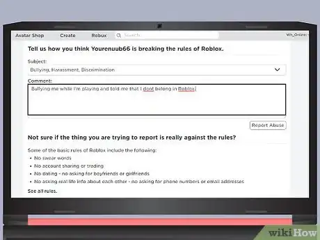 Image titled Report Someone on Roblox Step 12