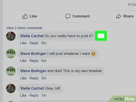 Image titled Delete a Comment on Facebook Step 5