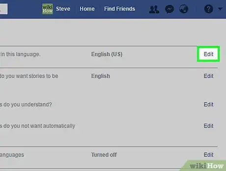 Image titled Change the Language on Facebook Step 5