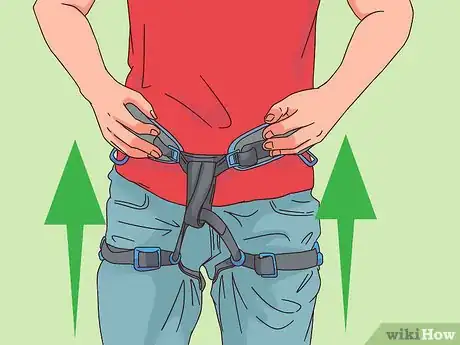 Image titled Use a Harness for Rock Climbing Step 3