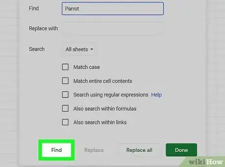 Image titled Search Within a Google Docs Spreadsheet Step 5