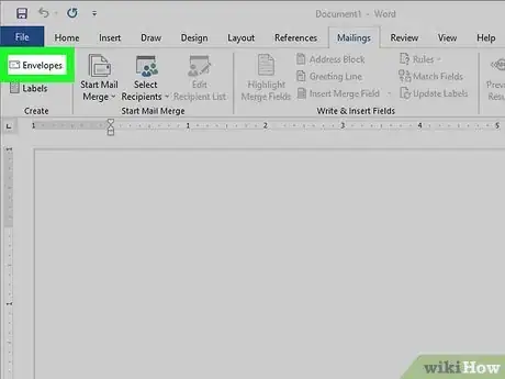 Image titled Print on an Envelope Using Microsoft Word Step 2