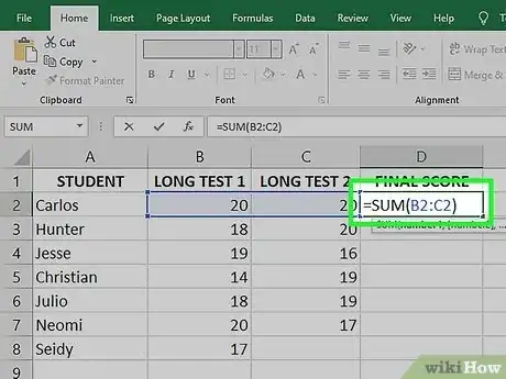 Image titled Add Two Cells Containing the Sum of Other Formulas in Excel Step 2