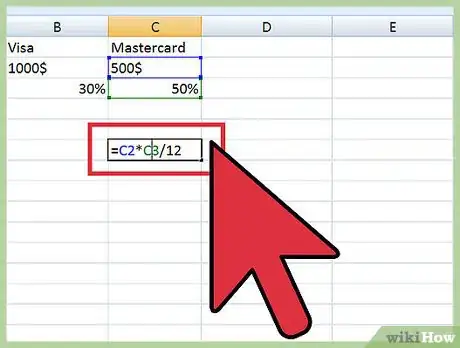 Image titled Calculate Credit Card Interest With Excel Step 5