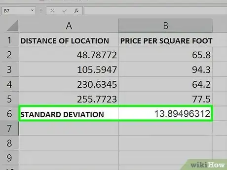 Image titled Calculate Standard Deviation in Excel Step 7