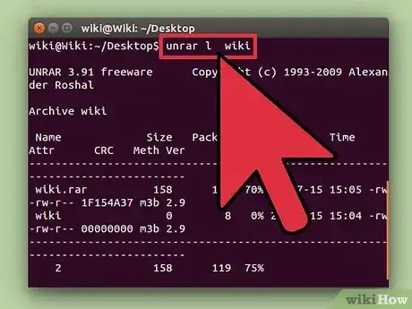 Image titled Unrar Files in Linux Step 10