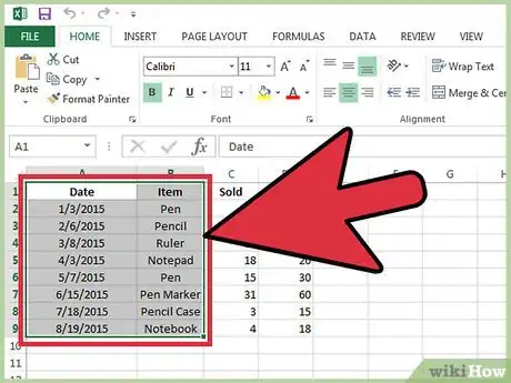 Image titled Use AutoFilter in MS Excel Step 2