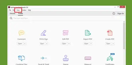 Image titled Adobe Acrobat Reader DC; View.png