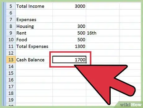 Image titled Create a Budget Spreadsheet Step 12