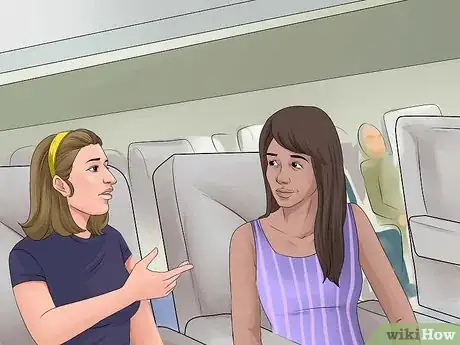 Image titled Survive a Long Flight when You Have Your Period Step 1