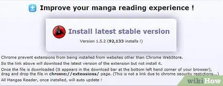 Image titled Use the All Mangas Reader Google Chrome Extension Step 2