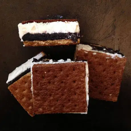 Image titled S'mores Brownie Ice Cream Sandwiches with Toasted Marshmallow Ice Cream