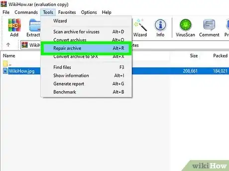 Image titled Use Winrar to Fix Corrupted RAR and ZIP Archives Step 5