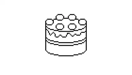 Image titled M1 Draw a Pixel Art Cake6.png