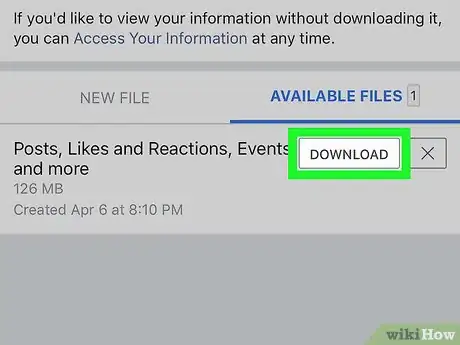 Image titled Download Your Facebook Data Step 20