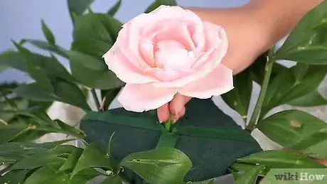 Image titled Make a Floral Arrangement Using a Foam Block Inside a Container Step 6