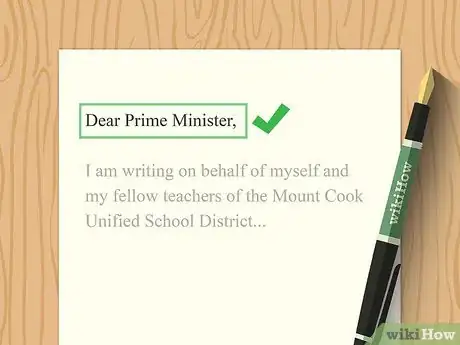 Image titled Address a Prime Minister in a Letter Step 2