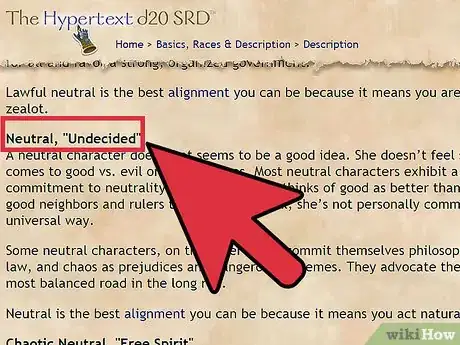 Image titled Choose and Correctly Role Play Your Alignment in Dungeons and Dragons V3.5 Step 7