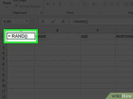 Image titled Create a Random Sample in Excel Step 8