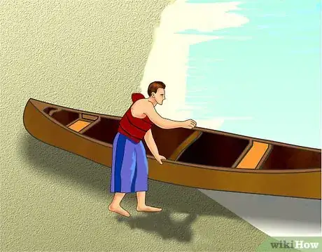 Image titled Paddle a Canoe Alone Using the J Stroke Step 1
