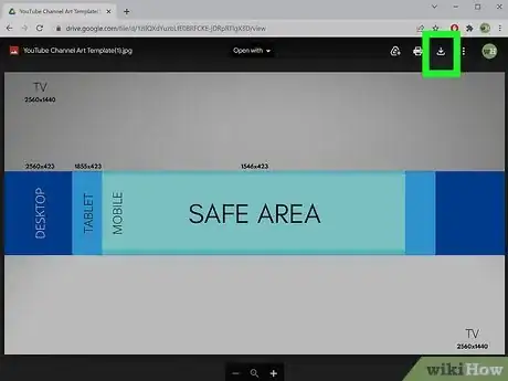 Image titled Download YouTube Channel Art Templates for Free Step 5