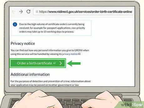 Image titled Get a Copy of a Birth Certificate in the UK Step 13
